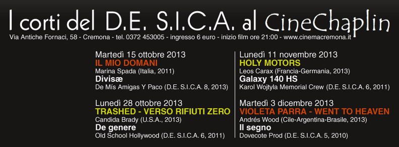 I corti del D.E. S.I.C.A. al Cine Chaplin.png